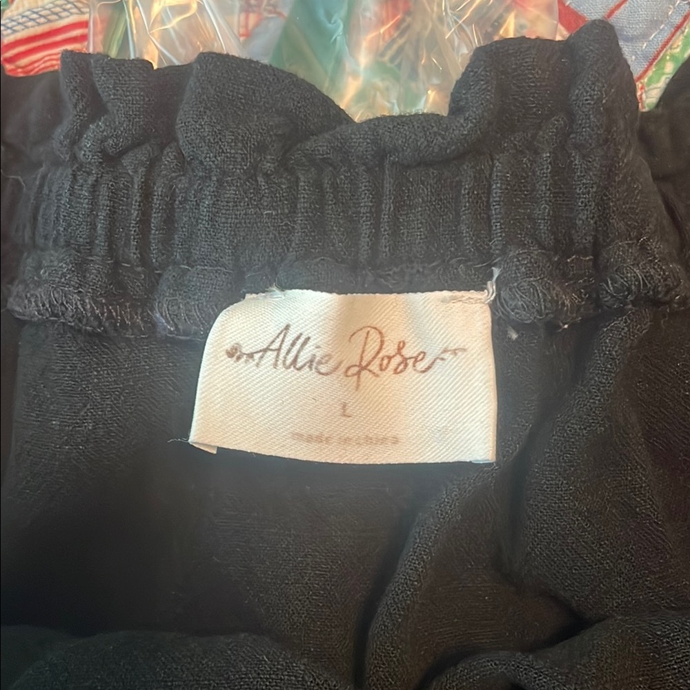 Allie Rose Black Strapless Romper